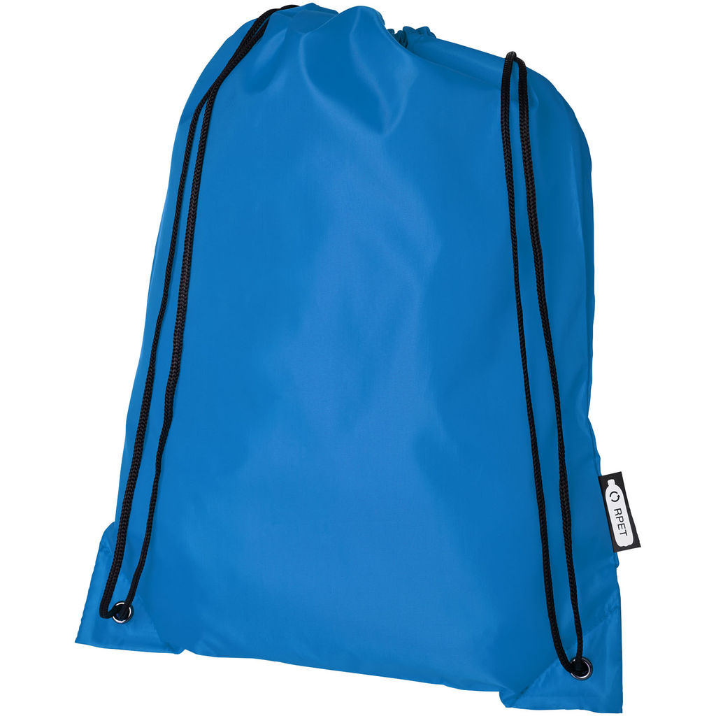 Рюкзак со шнурком Oriole из переработанного ПЭТ, цвет process blue