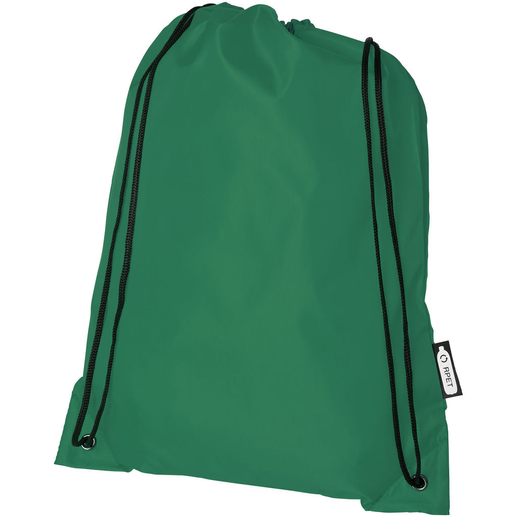 Рюкзак со шнурком Oriole из переработанного ПЭТ, цвет зеленый