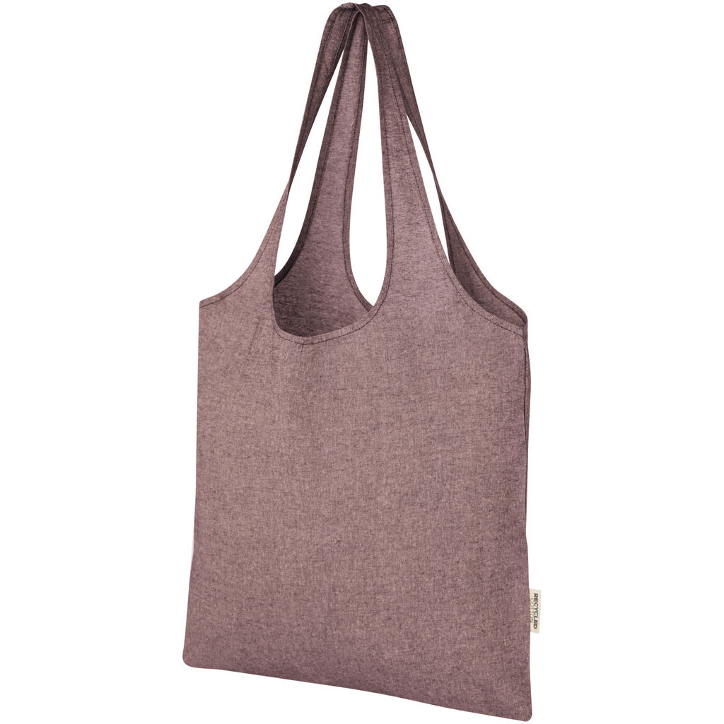 Модная эко-сумка Pheebs объемом 7 л из переработанного хлопка плотностью 150 г/м², цвет heather maroon