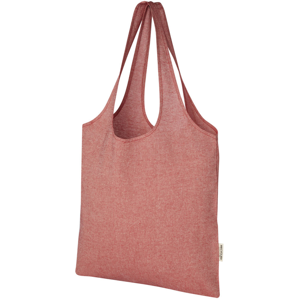 Модная эко-сумка Pheebs объемом 7 л из переработанного хлопка плотностью 150 г/м², цвет красный яркий