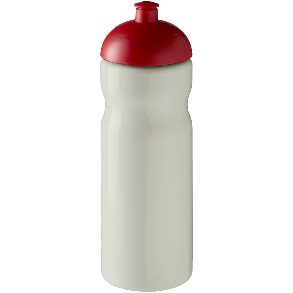 Спортивная бутылка H2O Eco объемом 650 мл с крышкой-колпачком, цвет цвета слоновой кости, красный