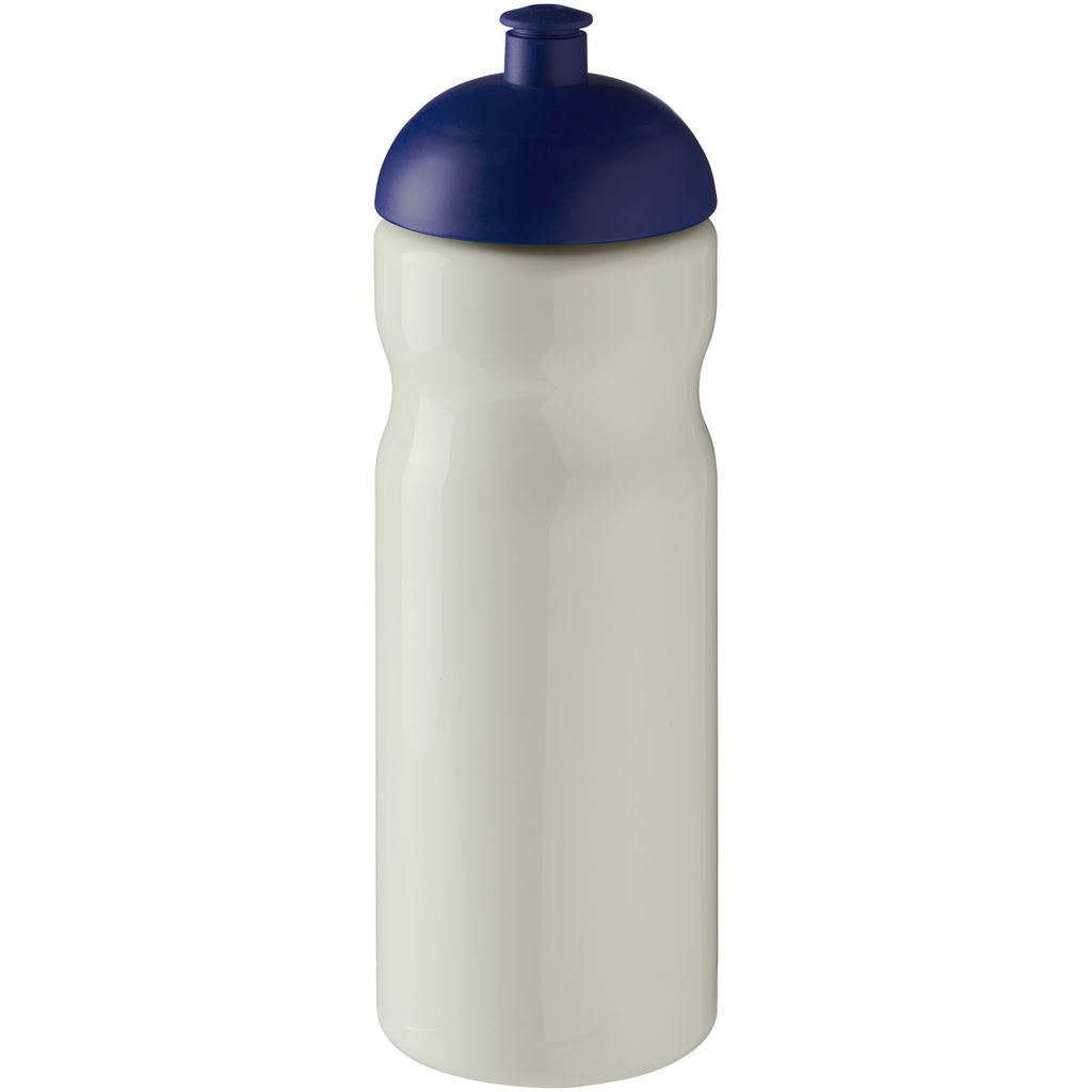 Спортивна пляшка H2O Eco об'ємом 650 мл з кришкою-ковпачком, колір кольору слонової кістки, синій