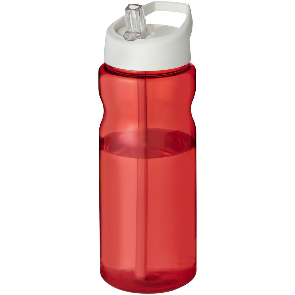 Спортивна пляшка H2O Eco об'ємом 650 мл з кришкою-носиком, колір червоний, білий