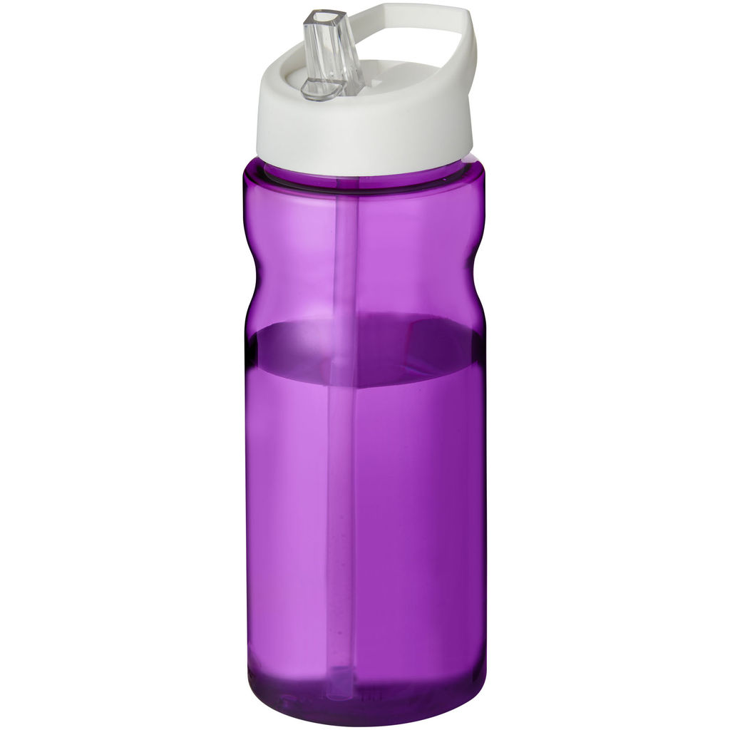 Спортивная бутылка H2O Eco объемом 650 мл с крышкой-носиком, цвет пурпурный, белый