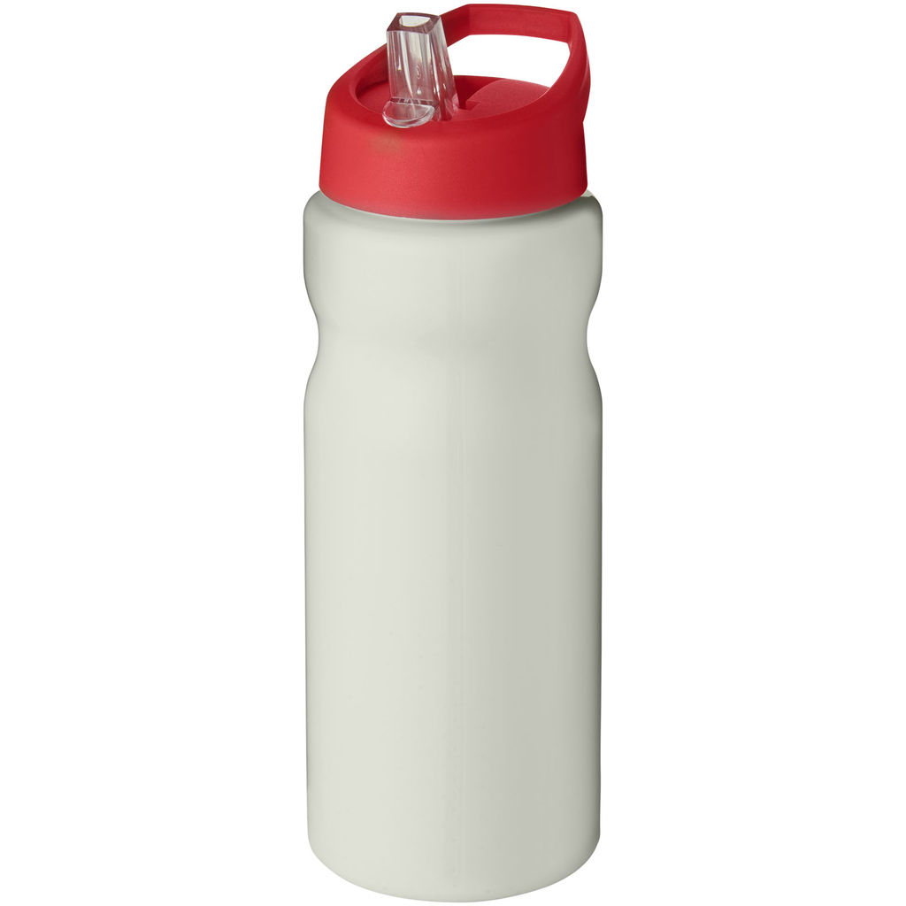 Спортивна пляшка H2O Eco об'ємом 650 мл з кришкою-носиком, колір кольору слонової кістки, червоний