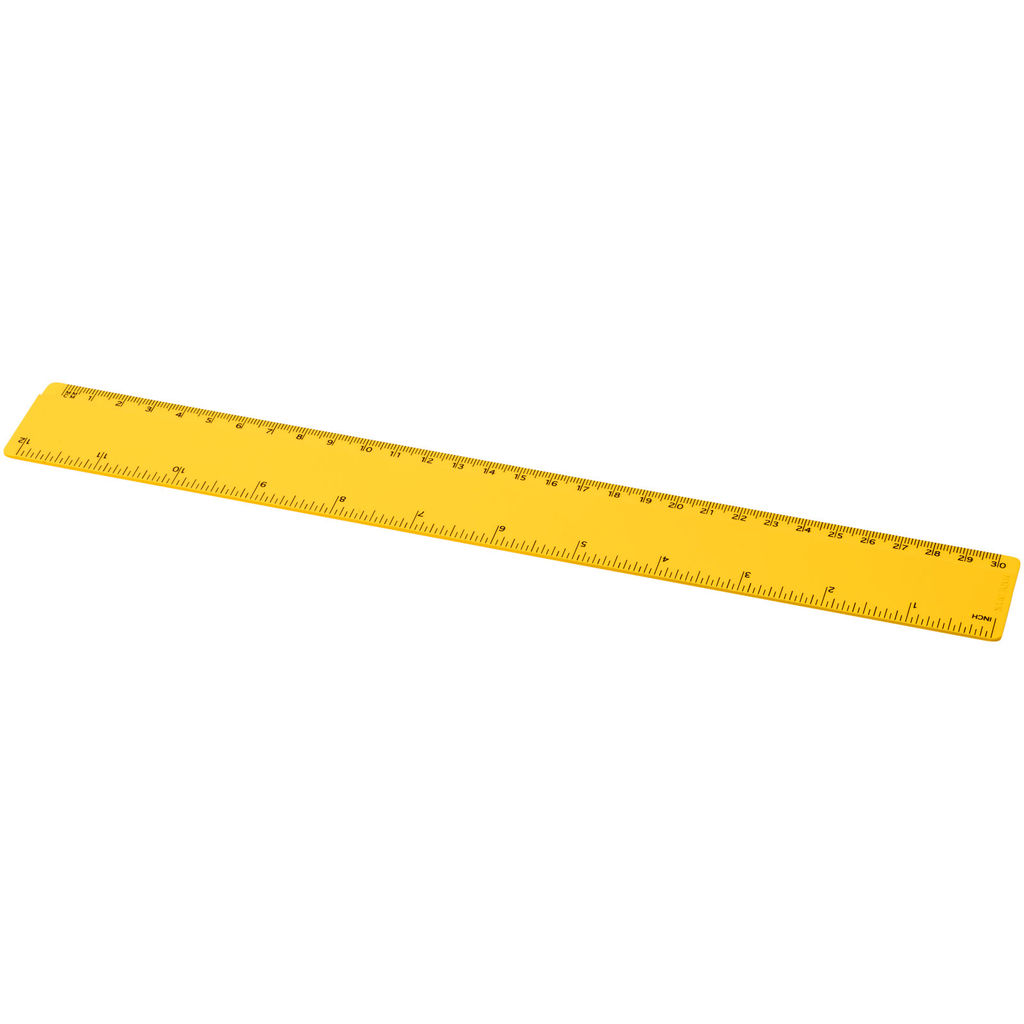 Лінійка Refari із переробленого пластику довжиною 30 см, колір жовтий