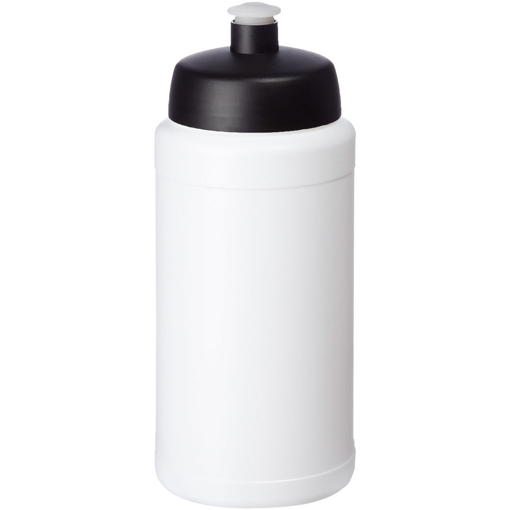 Спортивная бутылка Baseline® Plus объемом 500 мл, цвет сплошной черный, белый