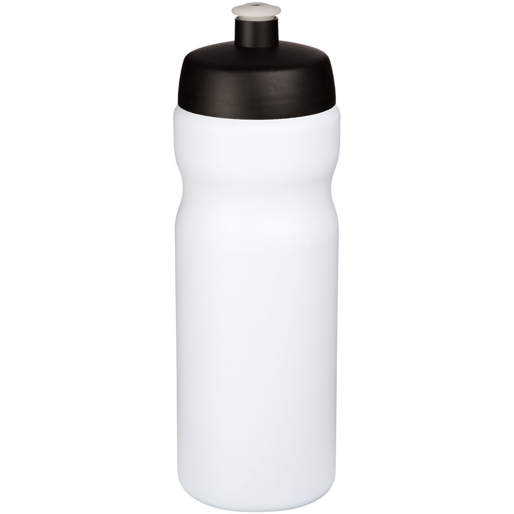 Спортивная бутылка Baseline® Plus объемом 650 мл, цвет сплошной черный, белый