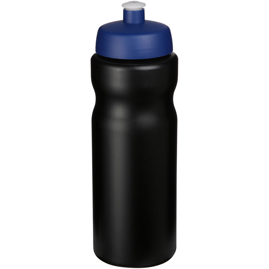 Спортивная бутылка Baseline® Plus объемом 650 мл, цвет cиний, сплошной черный