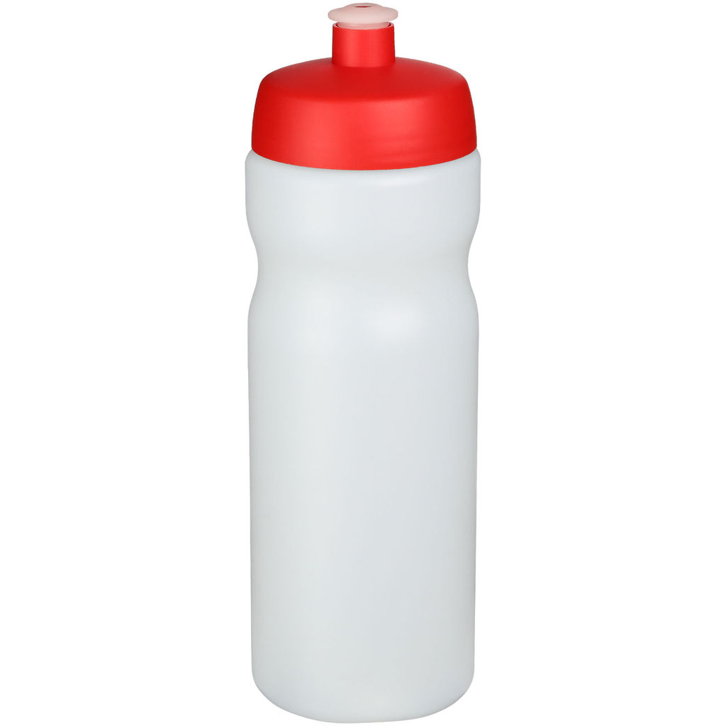 Спортивна пляшка Baseline® Plus об'ємом 650 мл, колір червоний, прозорий білий