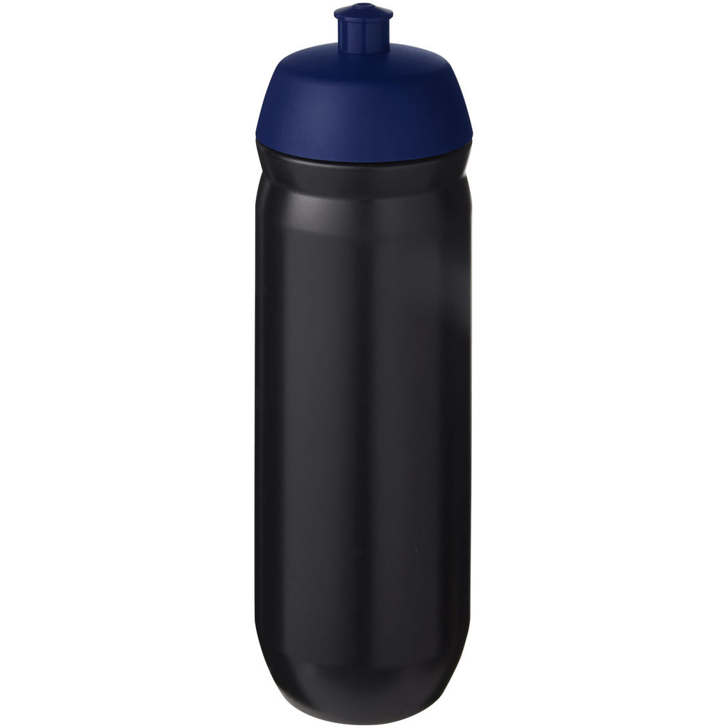 Спортивная бутылка HydroFlex™ объемом 750 мл, цвет cиний, сплошной черный