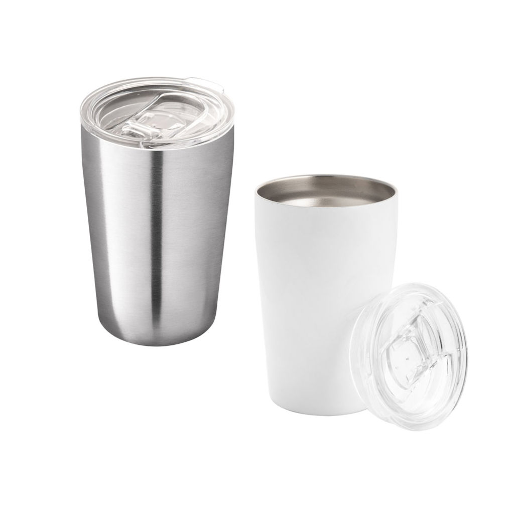 SLIDER. Термокружка 380 мл, колір білий - 94242-106- Фото №8