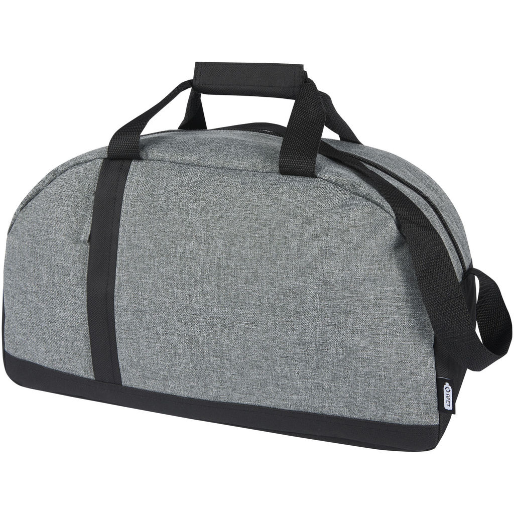 Двоколірна спортивна сумка Reclaim об'ємом 21 л, виготовлена ​​з перероблених матеріалів за стандартом GRS, колір суцільний чорний, яскраво сірий