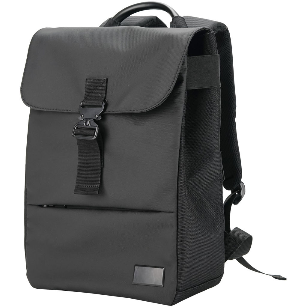 Деловой городской рюкзак SCX.design L11 из переработанного ПЭТ-пластика, цвет сплошной черный