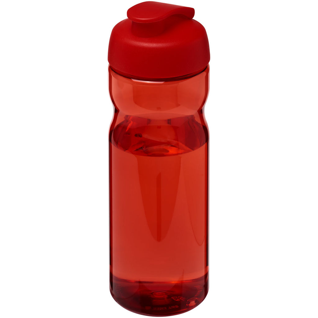 Спортивная бутылка H2O Eco объемом 650 мл с откидывающейся крышкой, цвет красный, красный