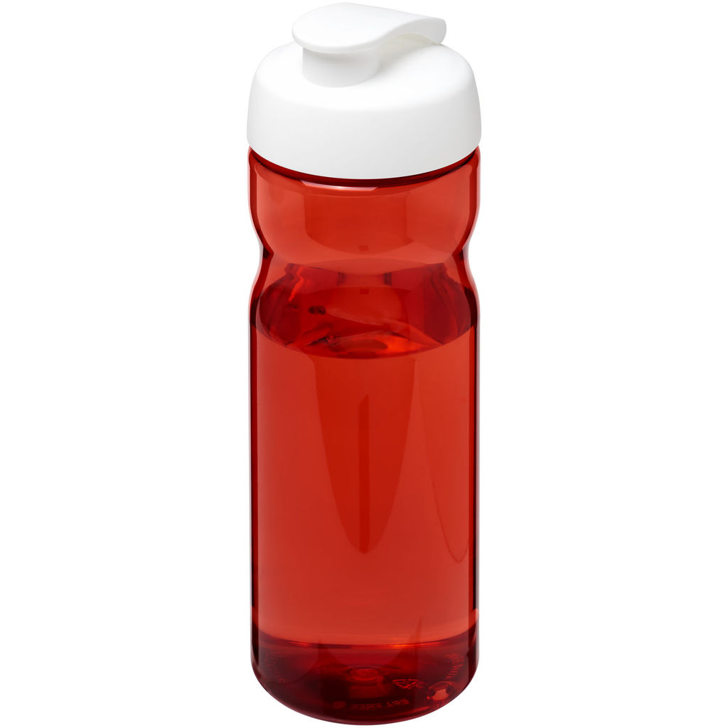 Спортивна пляшка H2O Eco об'ємом 650 мл з кришкою, що відкидається., колір червоний, білий