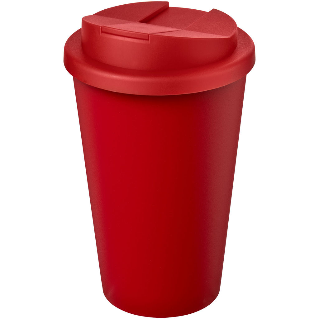 Кружка с герметичной крышкой Americano® Eco из переработанного материала объемом 350 мл, цвет красный