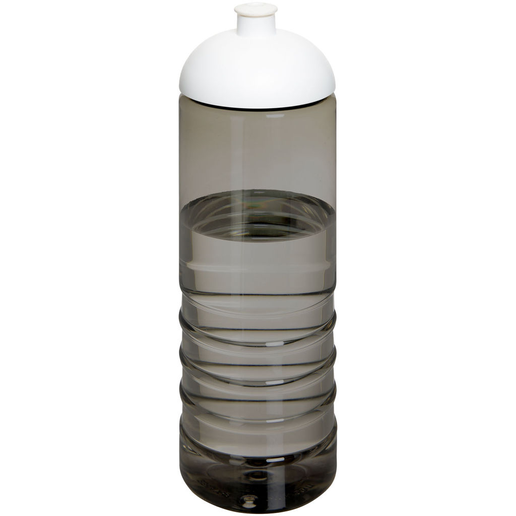 H2O Active® Eco Treble спортивная бутылка объемом 750 мл с куполообразной крышкой, цвет темно-серый, белый