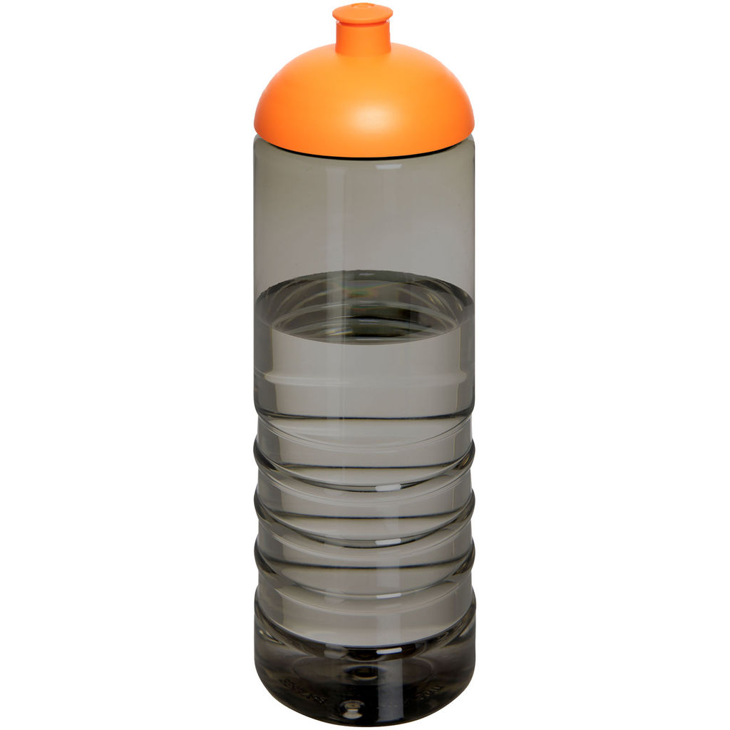 H2O Active® Eco Treble спортивная бутылка объемом 750 мл с куполообразной крышкой, цвет темно-серый, оранжевый