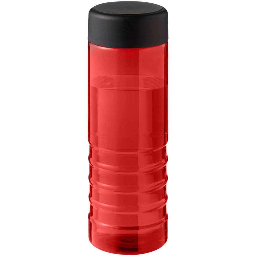 H2O Active® Eco Treble 750 мл пляшка для води, колір червоний, суцільний чорний