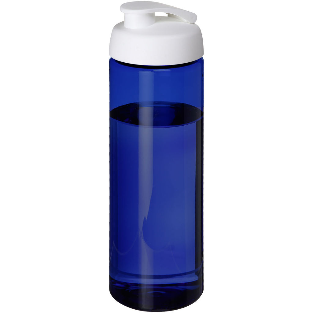Спортивная бутылка H2O Active® Eco Vibe объемом 850 мл с откидывающейся крышкой, цвет cиний, белый