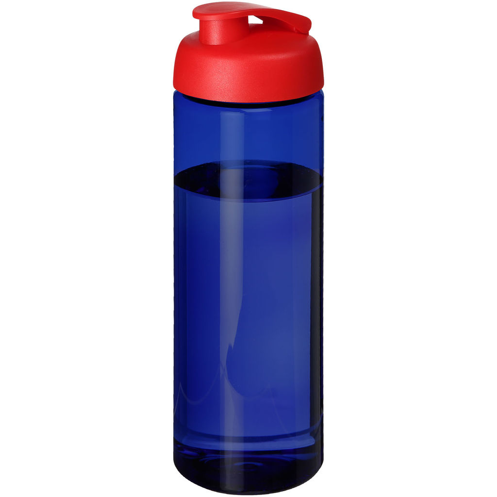 Спортивная бутылка H2O Active® Eco Vibe объемом 850 мл с откидывающейся крышкой, цвет cиний, красный
