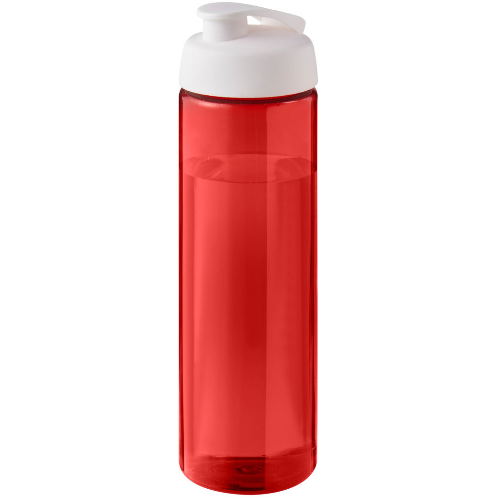Спортивная бутылка H2O Active® Eco Vibe объемом 850 мл с откидывающейся крышкой, цвет красный, белый
