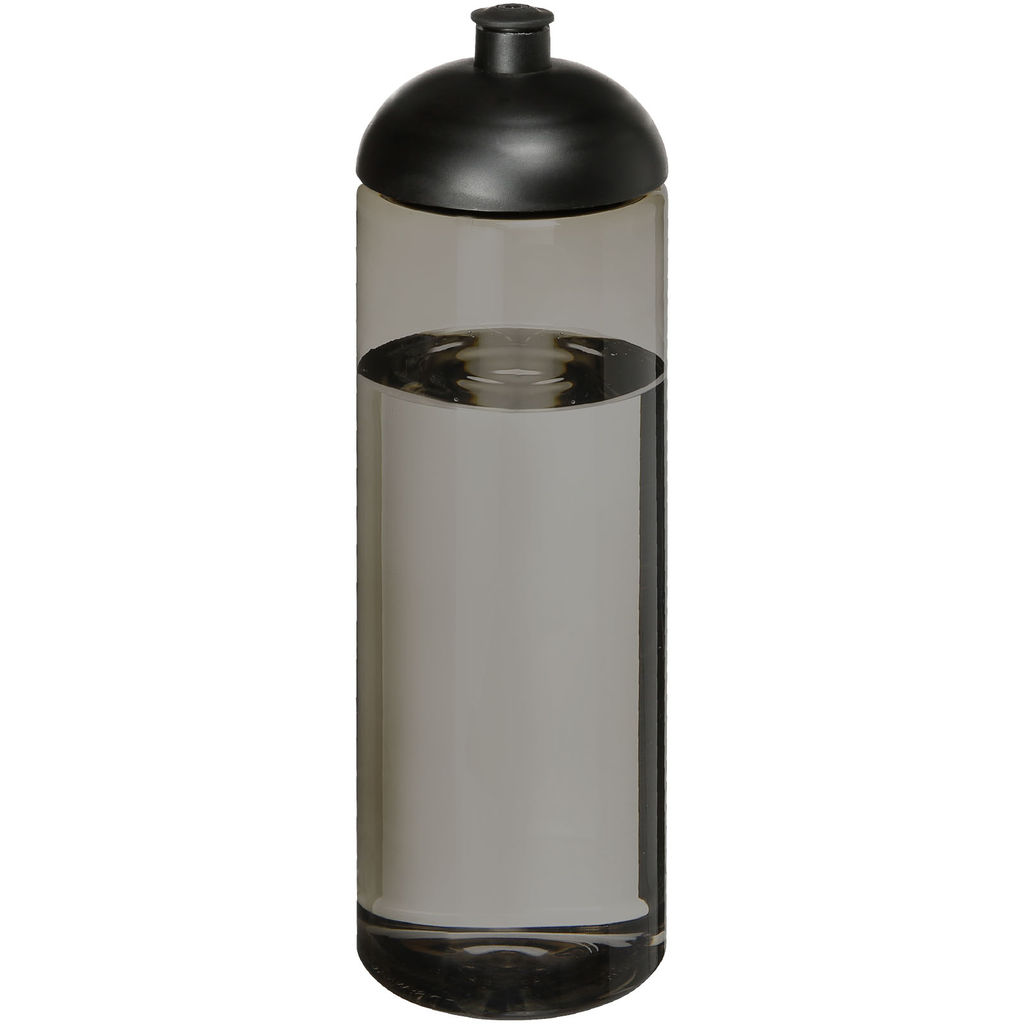 Спортивна пляшка H2O Active® Eco Vibe об'ємом 850 мл із куполоподібною кришкою, колір темно-сірий, суцільний чорний