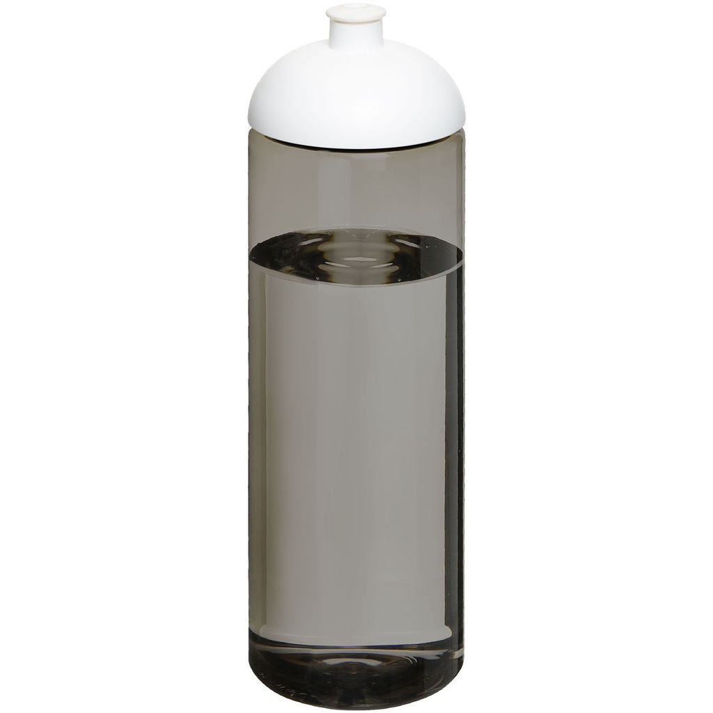 Спортивная бутылка H2O Active® Eco Vibe объемом 850 мл с куполообразной крышкой, цвет темно-серый, белый