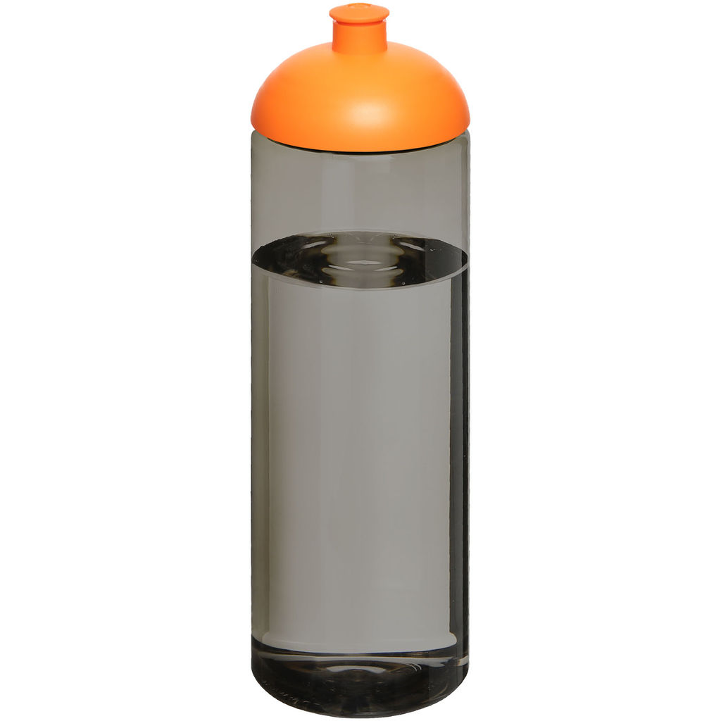 Спортивная бутылка H2O Active® Eco Vibe объемом 850 мл с куполообразной крышкой, цвет темно-серый, оранжевый