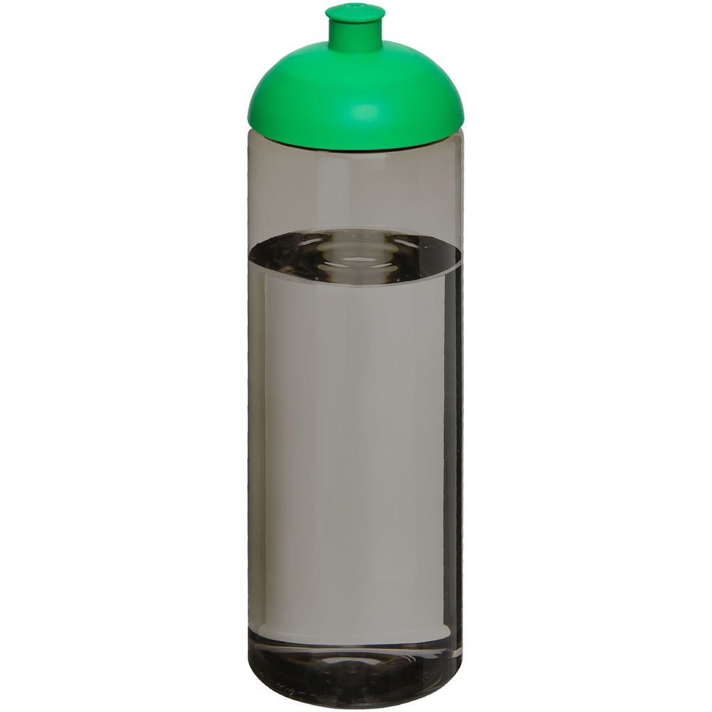 Спортивная бутылка H2O Active® Eco Vibe объемом 850 мл с куполообразной крышкой, цвет темно-серый, зеленый