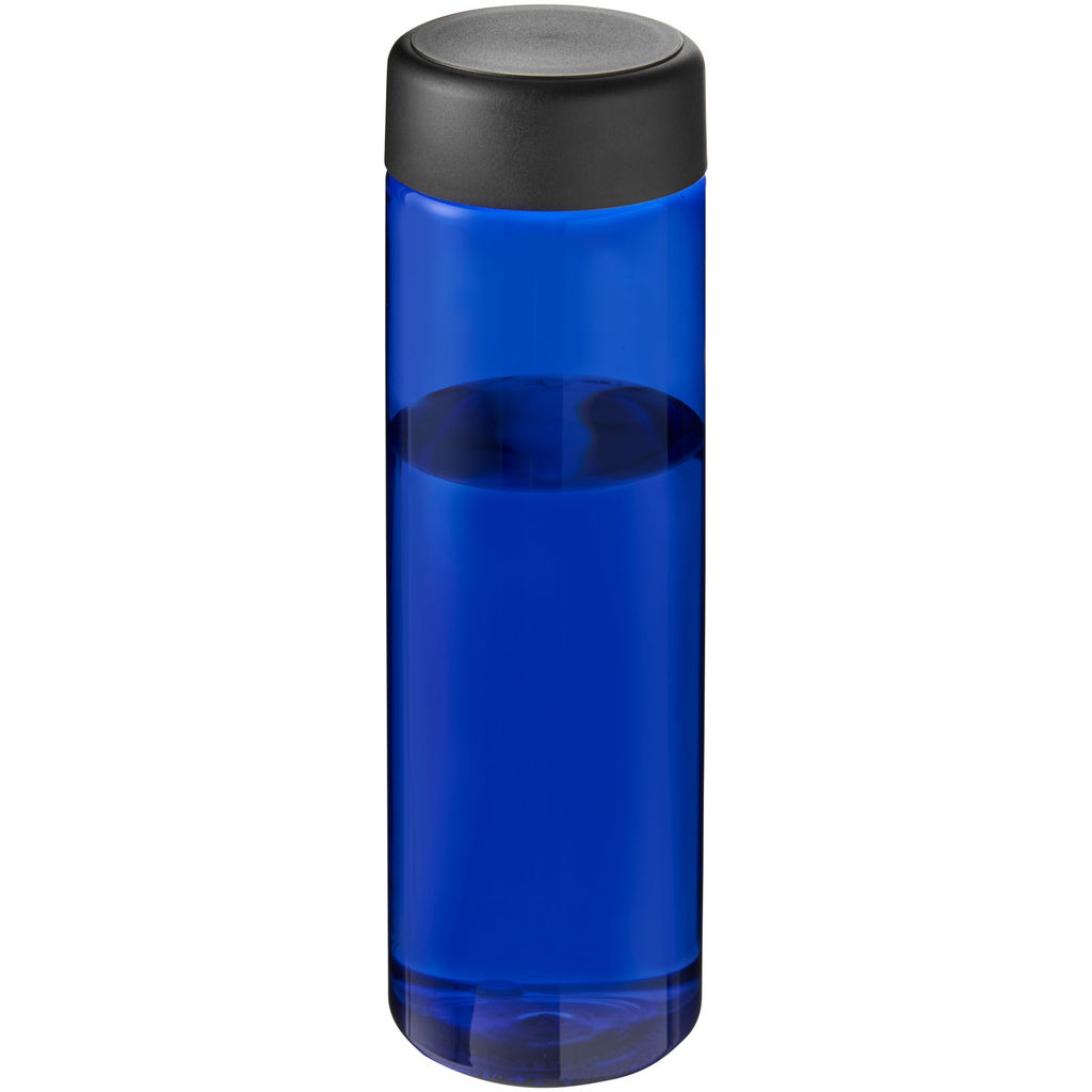 Бутылка для воды H2O Active® Eco Vibe объемом 850 мл, цвет cиний, сплошной черный