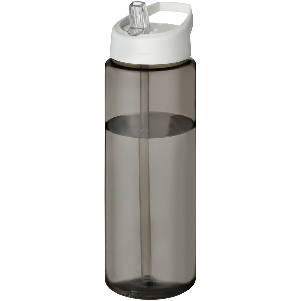 Спортивная бутылка H2O Active® Eco Vibe объемом 850 мл с крышкой-носиком, цвет темно-серый, белый