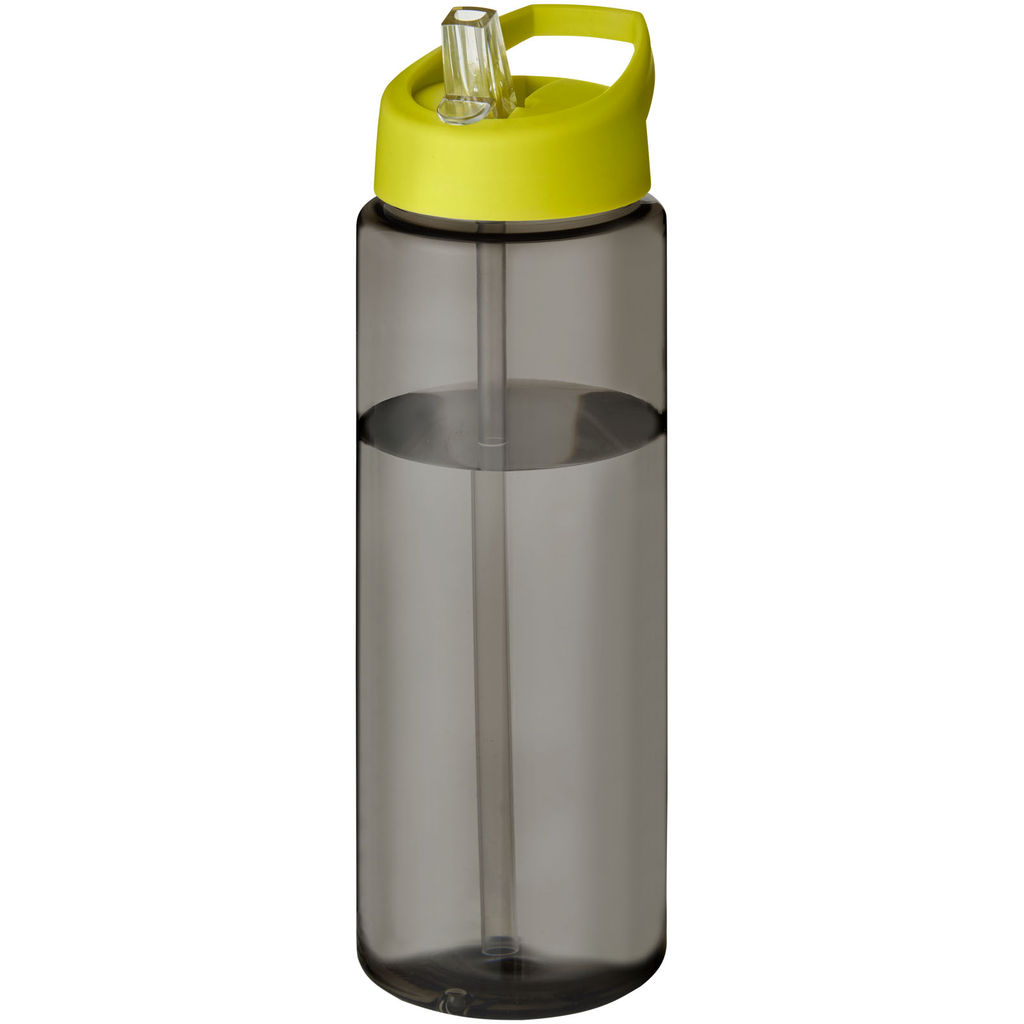 Спортивна пляшка H2O Active® Eco Vibe об'ємом 850 мл з кришкою-носиком, колір темно-сірий, лаймовий
