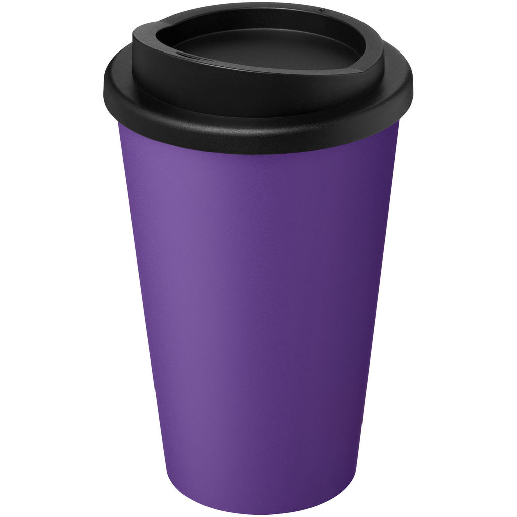 Термокружка Recycled Americano® объемом 350 мл, цвет пурпурный, сплошной черный