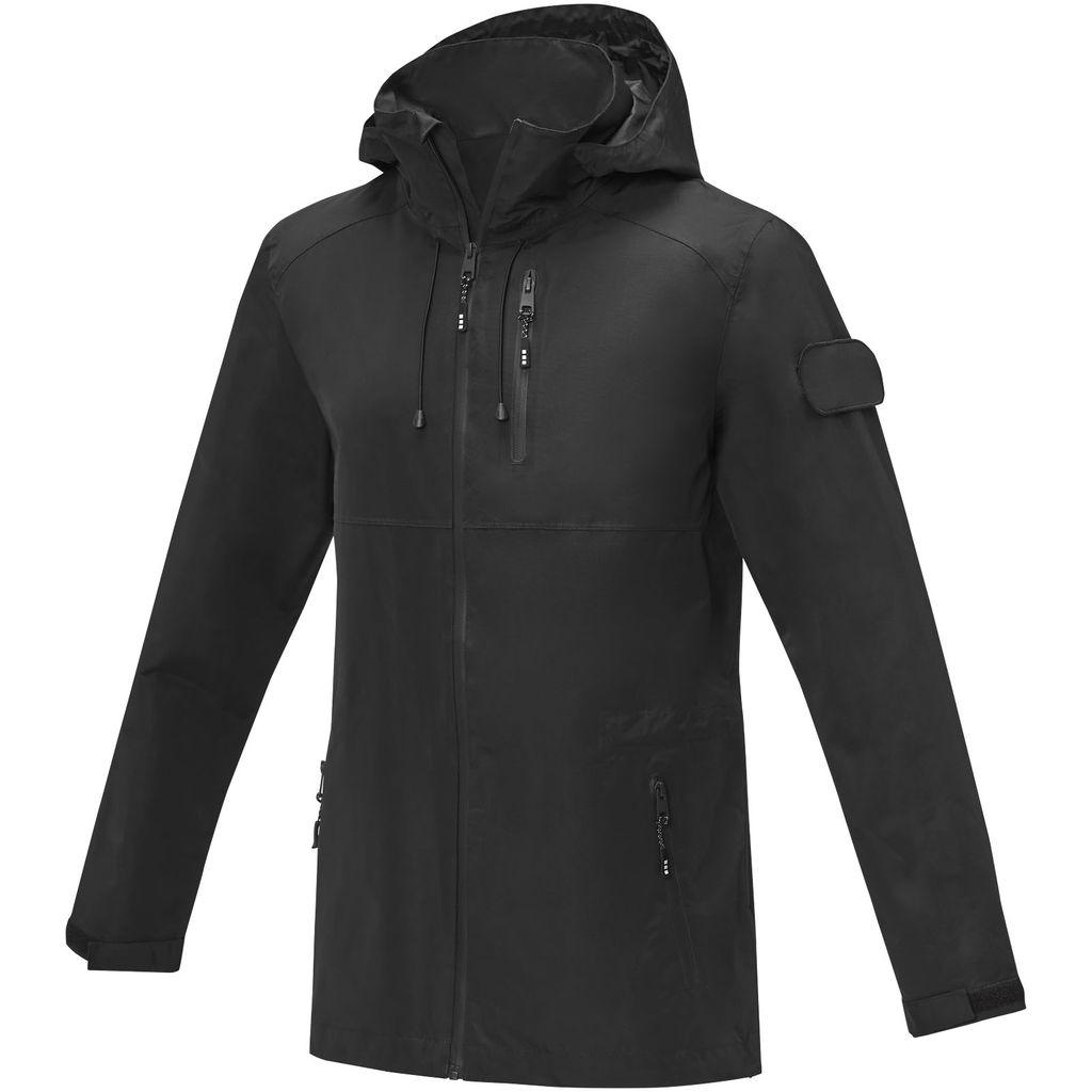 Легка куртка унісекс Kai, виготовлена ​​з перероблених матеріалів за стандартом GRS, колір суцільний чорний  розмір 3XL