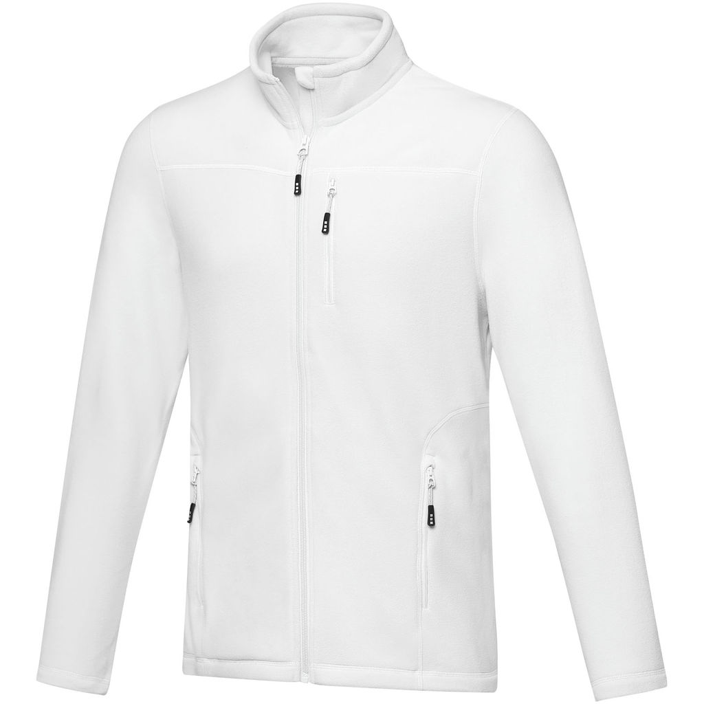Мужская флисовая куртка Amber на молнии из переработанных материалов по стандарту GRS, цвет белый  размер XS