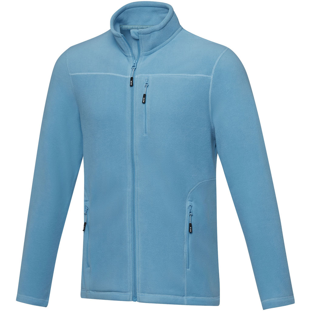 Чоловіча флісова куртка Amber на блискавці із перероблених матеріалів за стандартом GRS, колір синій  розмір XS