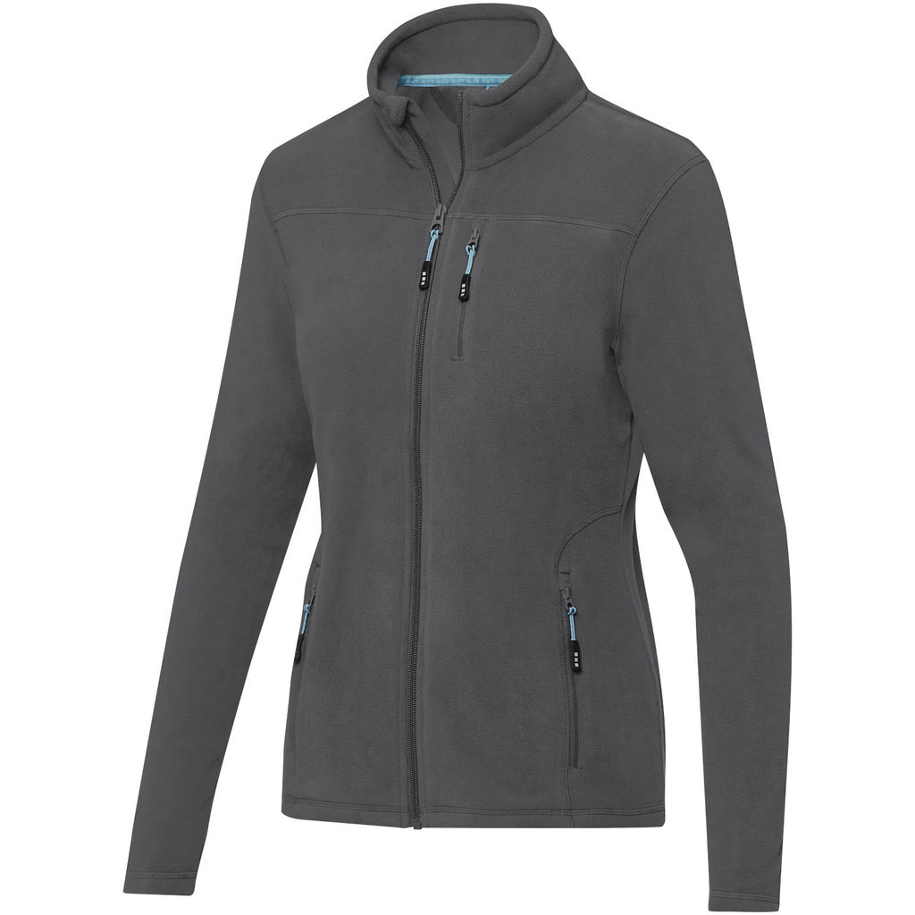 Женская флисовая куртка Amber на молнии из переработанных материалов по стандарту GRS, цвет серый  размер XS