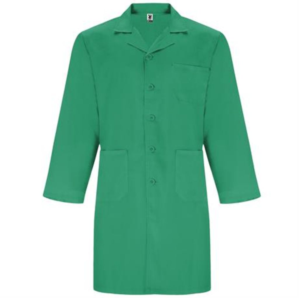 Рабочий халат унисекс с длинными рукавами, цвет лабораторный зелёный  размер S