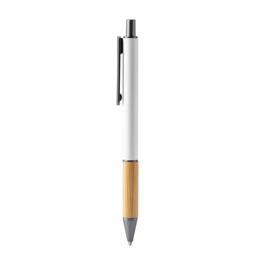 Металлическая шариковая ручка, цвет белый