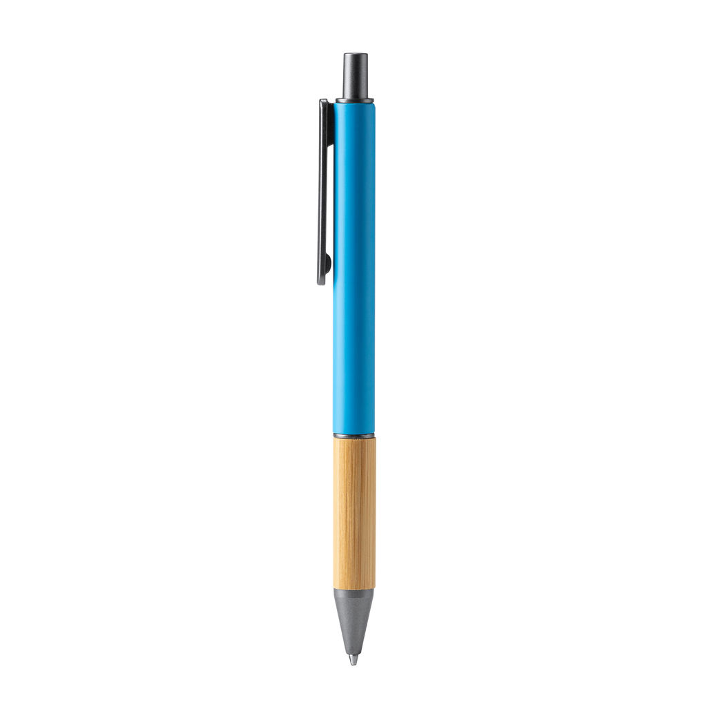 Металлическая шариковая ручка, цвет светло-синий