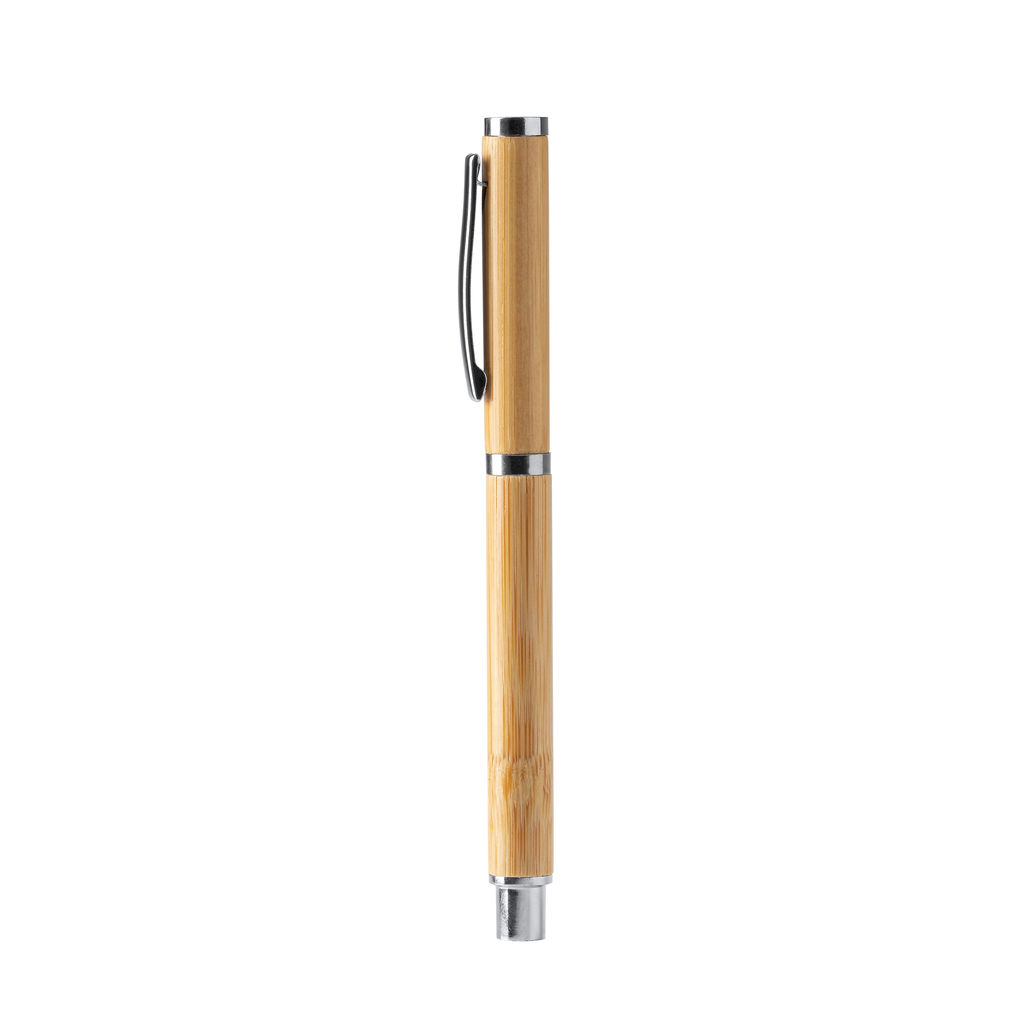 Ручка-ролер з бамбуковим корпусом, колір натуральний