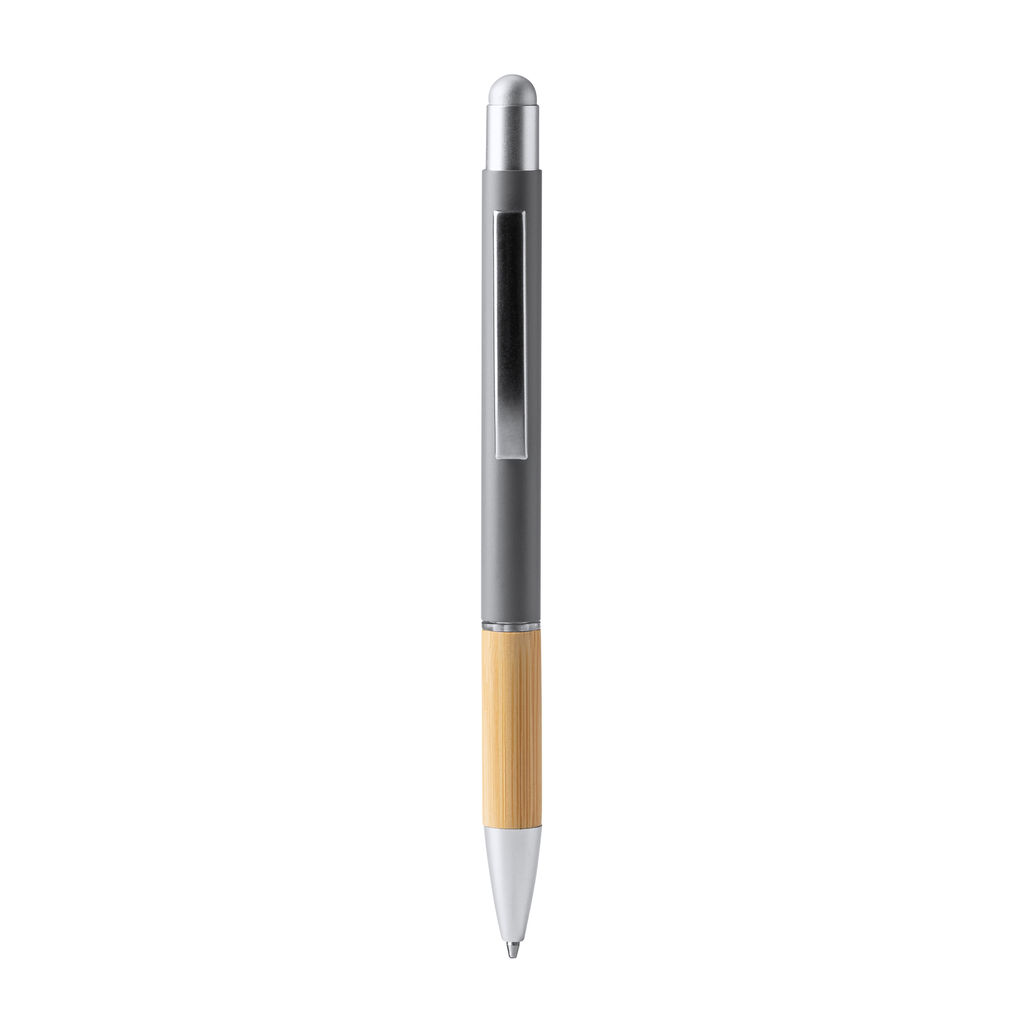 Металлическая шариковая ручка, цвет серый