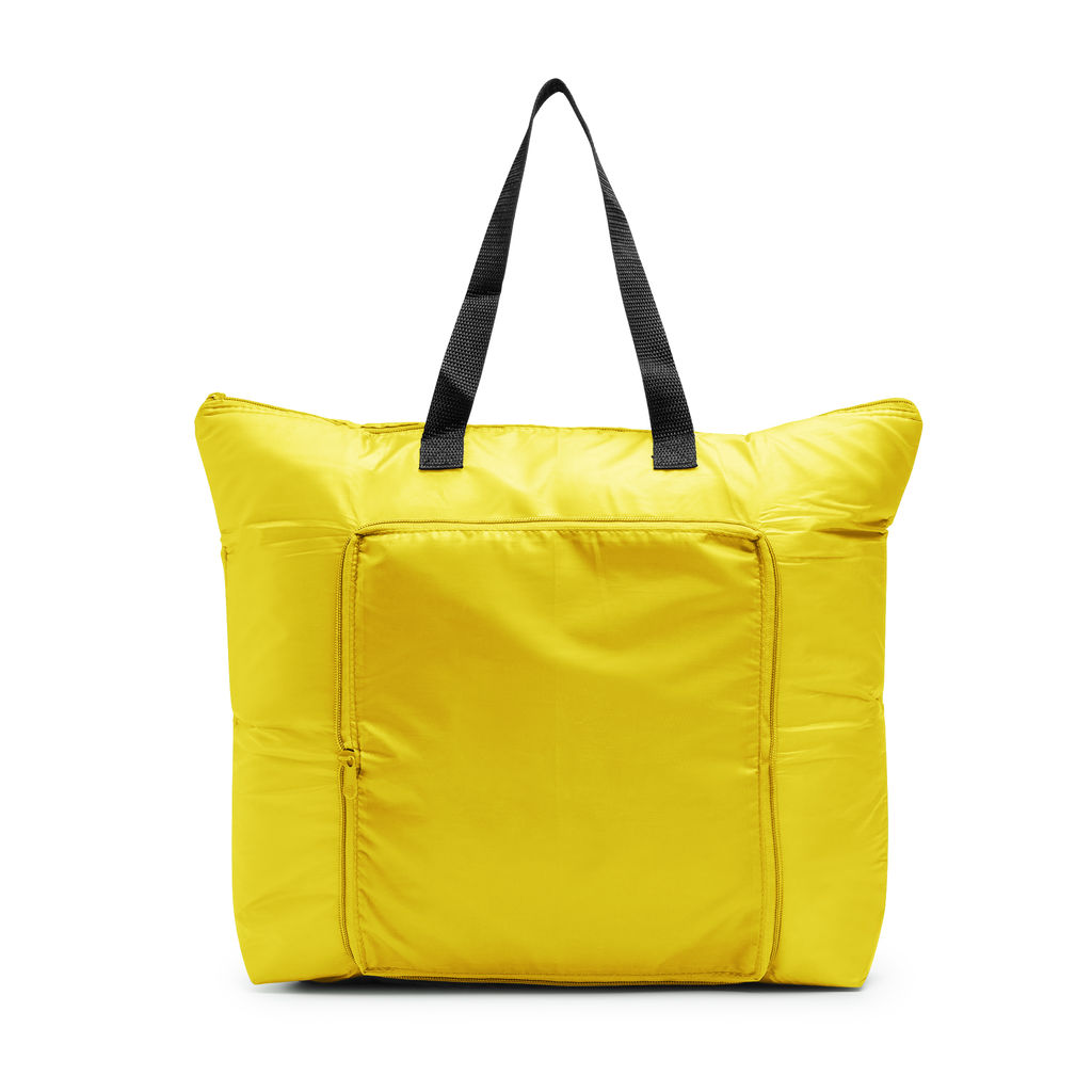 Складная сумка-холодильник из полиэстера, цвет желтый