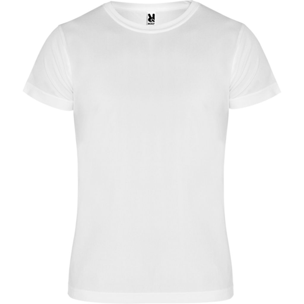 Технічна футболка з короткими рукавами та округлою горловиною, колір білий  розмір 4XL