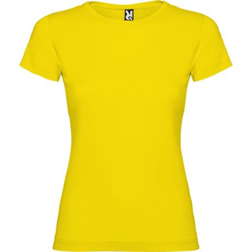 Приталена футболка з короткими рукавами та боковими швами, колір жовтий  розмір 3XL