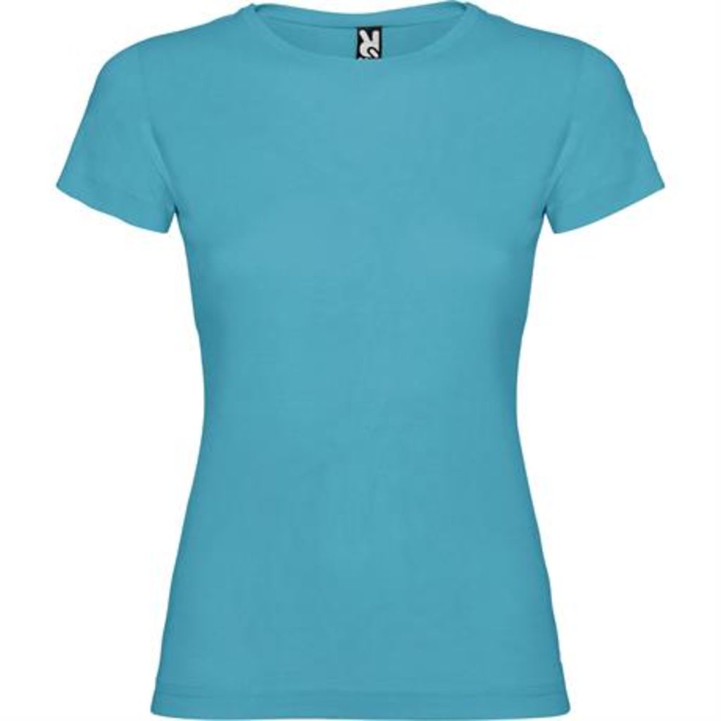 Приталена футболка з короткими рукавами та боковими швами, колір бірюзовий  розмір 3XL