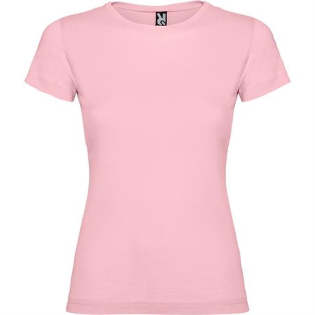 Приталена футболка з короткими рукавами та боковими швами, колір світло-рожевий  розмір 3XL
