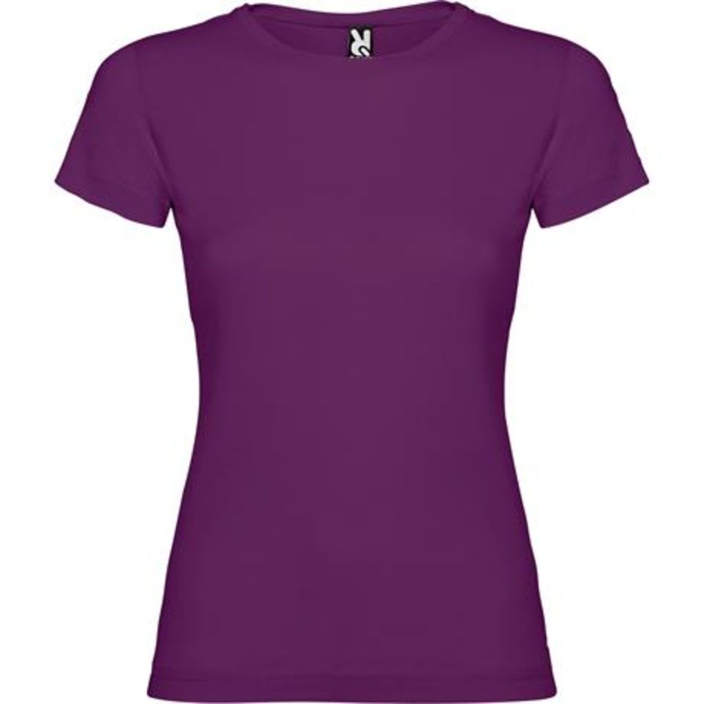 Приталенная футболка с короткими рукавами и боковыми швами, цвет фиолетовый  размер 3XL